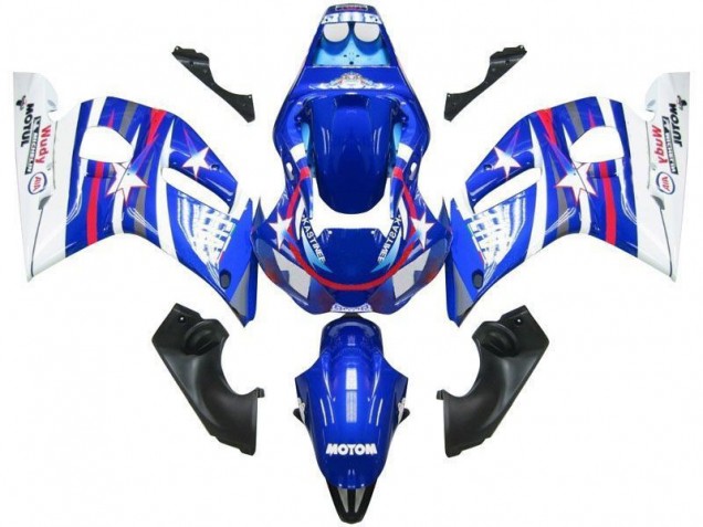 Acquista Carena Moto Yamaha YZF R6 1998-2002 - Bianco Blu Rosso Fiat Motul