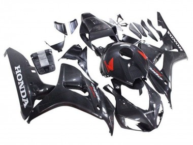 Acquista Carena Moto Honda CBR1000RR 2006-2007 - Falso Fibra di Carbonio Rosso Bianco
