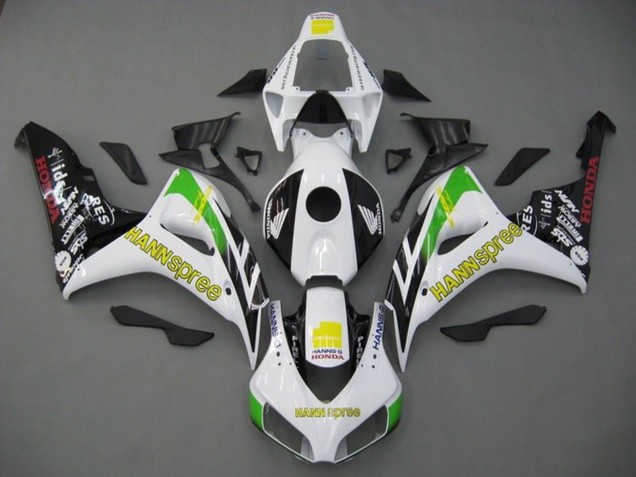 Acquista Carena Moto Honda CBR1000RR 2006-2007 - Bianco Verde Giallo Nero Lucido Hannspree