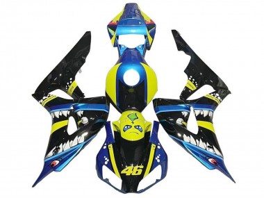Acquista Carena Moto Honda CBR1000RR 2006-2007 - Blu Giallo Nero Lucido Squalo 46