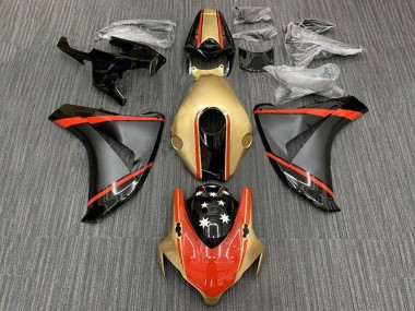 Acquista Carena Moto Honda CBR1000RR 2008-2011 - Oro Rosso Nero Opaco Stella