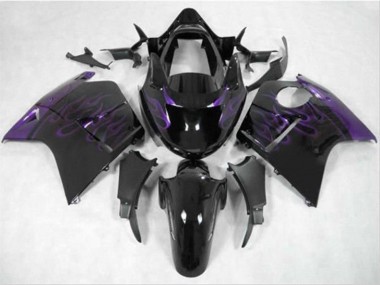 Acquista Carena Moto Honda CBR1100XX Blackbird 1996-2007 - Nero Lucido Viola Fiamma
