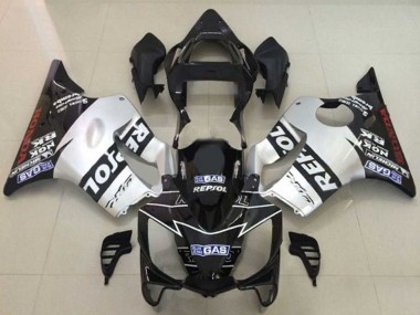 Acquista Carena Moto Honda CBR600 F4i 2001-2003 - Argento Nero Lucido Repsol