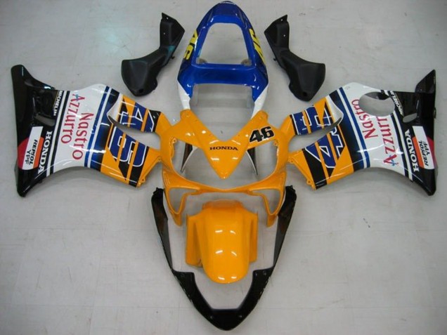 Acquista Carena Moto Honda CBR600 F4i 2001-2003 - Giallo Bianco Blu Nero Lucido Nastro Azzurro