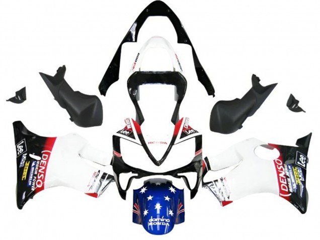 Acquista Carena Moto Honda CBR600 F4i 2001-2003 - Bianco Blu Rosso Nero Lucido DENSO Star
