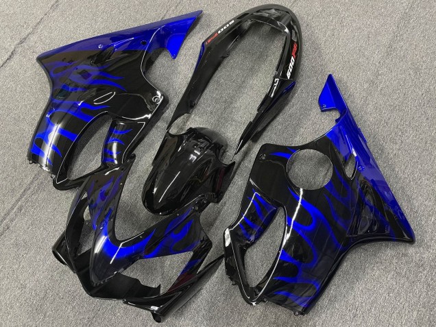 Acquista Carena Moto Honda CBR600 F4i 2004-2007 - Nero Lucido Blu Fiamma