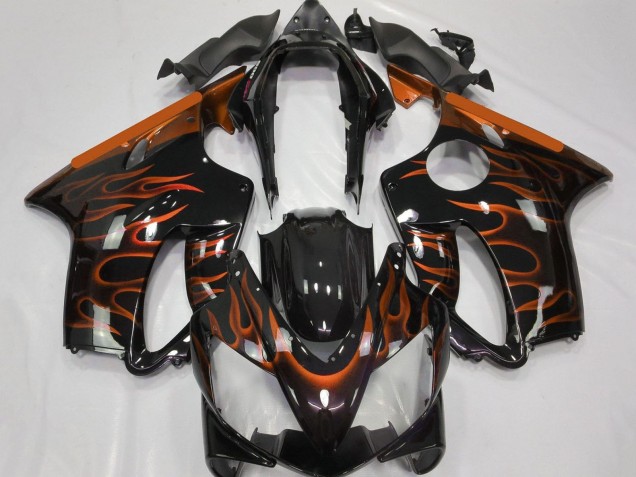 Acquista Carena Moto Honda CBR600 F4i 2004-2007 - Nero Lucido Arancia Fiamma