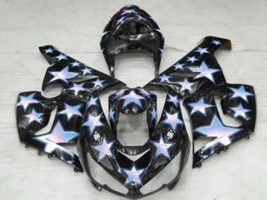 Acquista Carena Moto Kawasaki ZX6R 2005-2006 - Nero Blu Bianco Stella