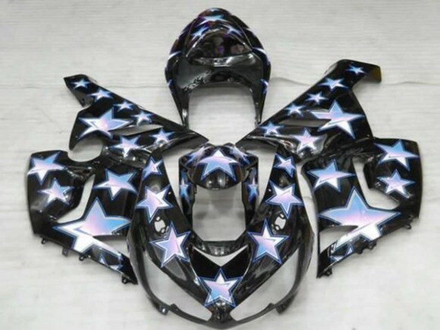 Acquista Carena Moto Kawasaki ZX6R 2005-2006 - Nero Blu Bianco Stella