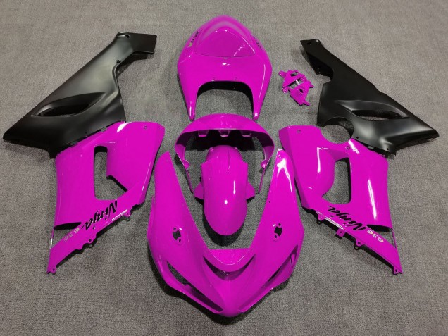 Acquista Carena Moto Kawasaki ZX6R 2005-2006 - Rosa Nero Opaco