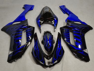 Acquista Carena Moto Kawasaki ZX6R 2007-2008 - Nero Blu Fiamma