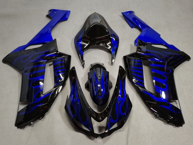 Acquista Carena Moto Kawasaki ZX6R 2007-2008 - Nero Blu Fiamma
