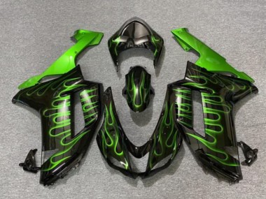 Acquista Carena Moto Kawasaki ZX6R 2007-2008 - Nero Verde Fiamma