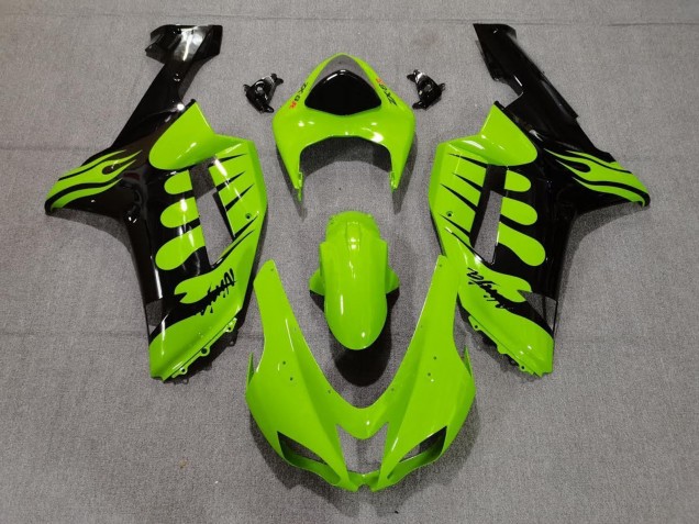 Acquista Carena Moto Kawasaki ZX6R 2007-2008 - Verde Nero Fiamma