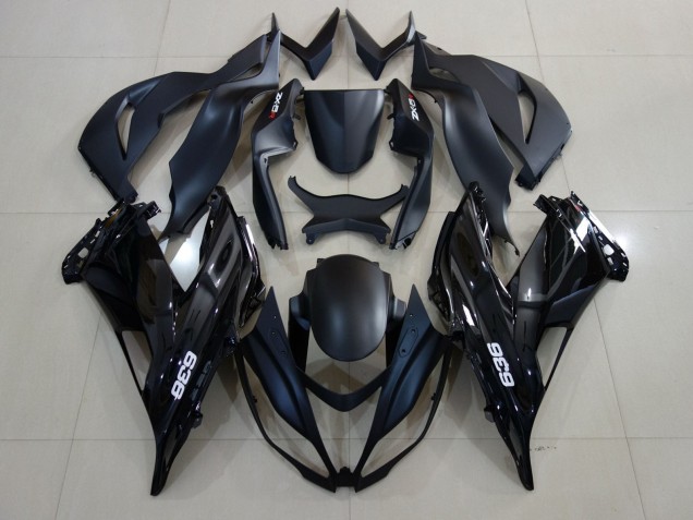 Acquista Carena Moto Kawasaki ZX6R 2007-2008 - Nero Opaco Nero Lucido Bianco