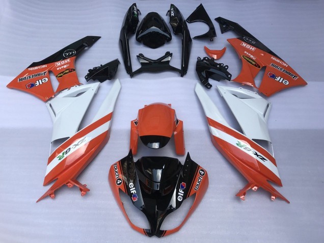 Acquista Carena Moto Kawasaki ZX6R 2007-2008 - Arancia Bianco Nero