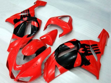 Acquista Carena Moto Kawasaki ZX6R 2007-2008 - Rosso Nero Cranio