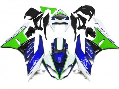 Acquista Carena Moto Kawasaki ZX6R 2007-2008 - Bianco Blu Verde Nero