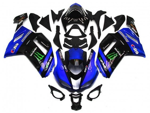 Acquista Carena Moto Kawasaki ZX6R 2007-2008 - Blu Nero Verde Mostro