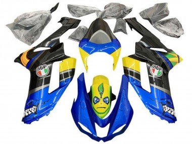 Acquista Carena Moto Kawasaki ZX6R 2007-2008 - Blu Nero Giallo Squalo