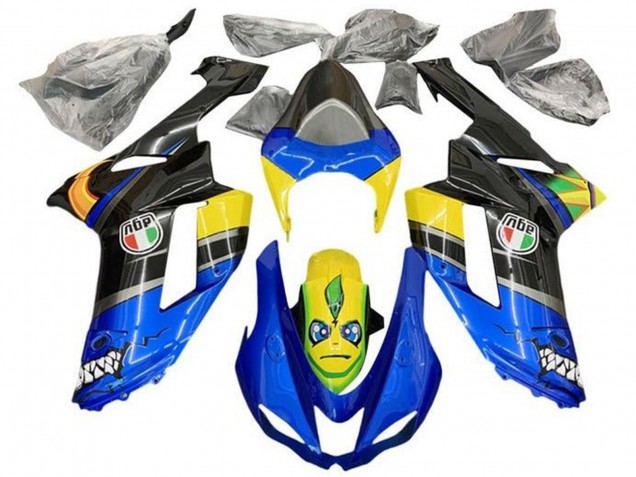 Acquista Carena Moto Kawasaki ZX6R 2007-2008 - Blu Nero Giallo Squalo