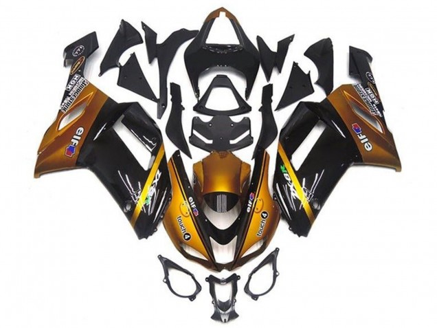 Acquista Carena Moto Kawasaki ZX6R 2007-2008 - Oro Nero Elf