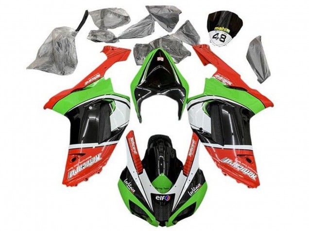 Acquista Carena Moto Kawasaki ZX6R 2007-2008 - Rosso Verde Nero Bianco