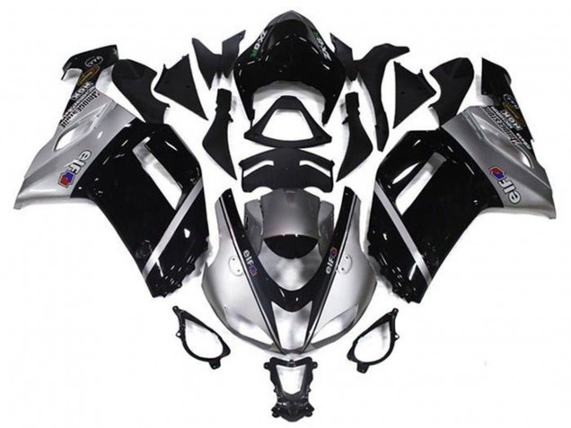 Acquista Carena Moto Kawasaki ZX6R 2007-2008 - Argento Nero Elf