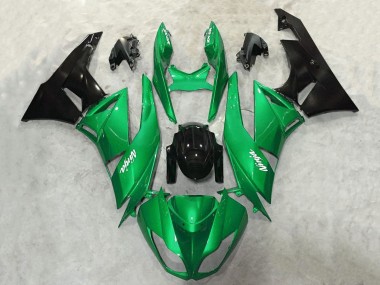 Acquista Carena Moto Kawasaki ZX6R 2009-2012 - Verde Nero Lucido Bianco Ninja