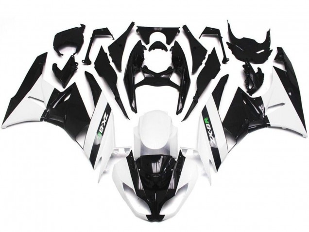Acquista Carena Moto Kawasaki ZX6R 2009-2012 - Bianco Nero Lucido
