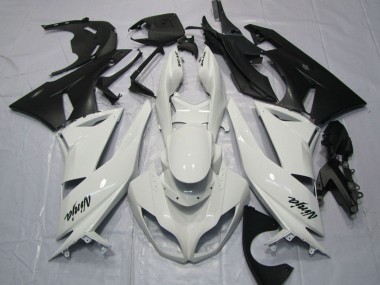 Acquista Carena Moto Kawasaki ZX6R 2009-2012 - Bianco Nero Opaco