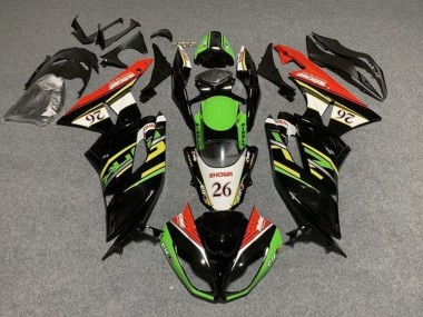 Acquista Carena Moto Kawasaki ZX6R 2009-2012 - Verde Nero Lucido Bianco Rosso Showr 26