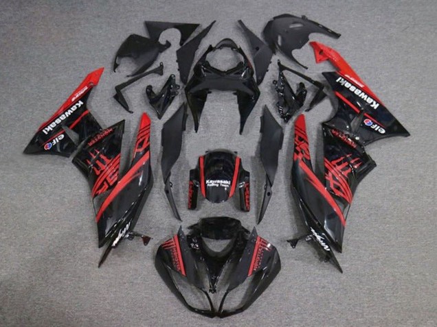 Acquista Carena Moto Kawasaki ZX6R 2009-2012 - Nero Lucido Rosso Mostro