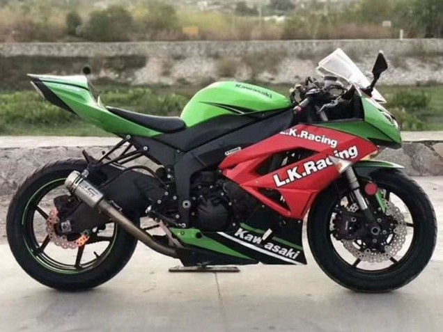 Acquista Carena Moto Kawasaki ZX6R 2009-2012 - Verde Rosso Nero Bianco L.K. Corsa