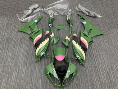Acquista Carena Moto Kawasaki ZX6R 2009-2012 - Giallo Rosa Verde Opaco Squalo