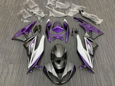 Acquista Carena Moto Kawasaki ZX6R 2009-2012 - Viola Bianco Argento Nero
