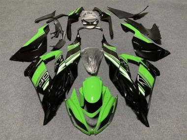 Acquista Kit Carena Moto Completo Kawasaki ZX6R 2013-2018 - Verde Nero Lucido