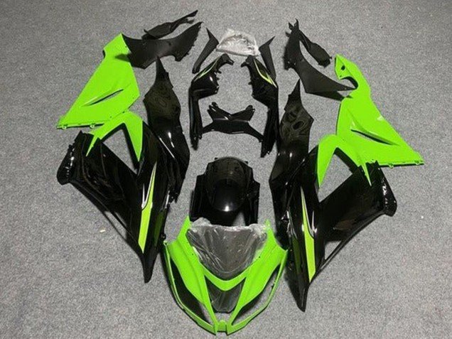 Acquista Carena Moto Kawasaki ZX6R 2013-2018 - Verde Chiaro Nero Lucido