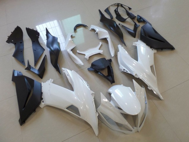 Acquista Carena Moto Kawasaki ZX6R 2013-2018 - Bianco Nero Opaco