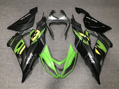 Acquista Carena Moto Kawasaki ZX6R 2013-2018 - Nero Opaco Verde Giallo