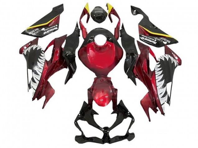 Acquista Carena Moto Kawasaki ZX6R 2019-2022 - Caramella Rosso Giallo Bianco Squalo