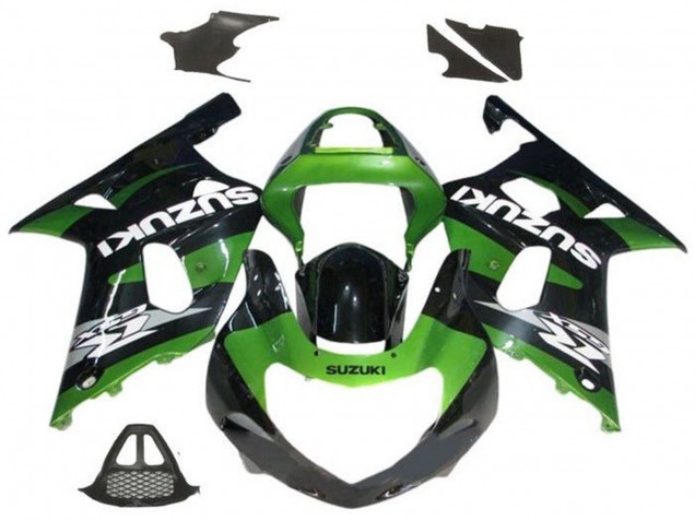 Acquista Carena Moto Suzuki GSXR1000 2000-2002 - Verde Nero Lucido Grigio Bianco