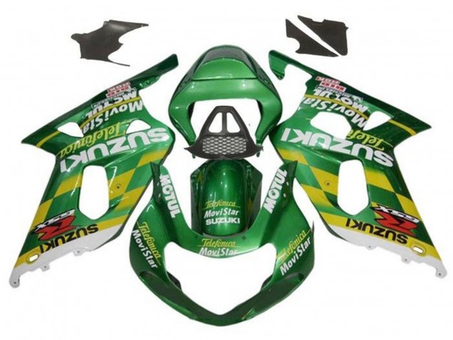Acquista Carena Moto Suzuki GSXR1000 2000-2002 - Verde Giallo Bianco Motul