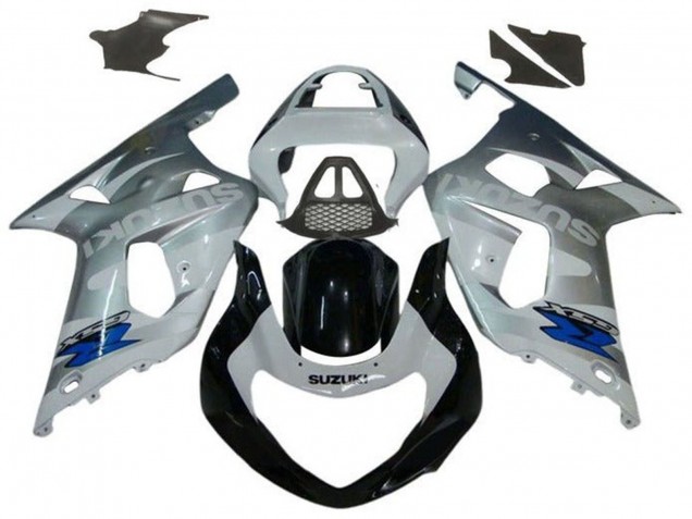 Acquista Carena Moto Suzuki GSXR1000 2000-2002 - Argento Bianco Nero Lucido Blu