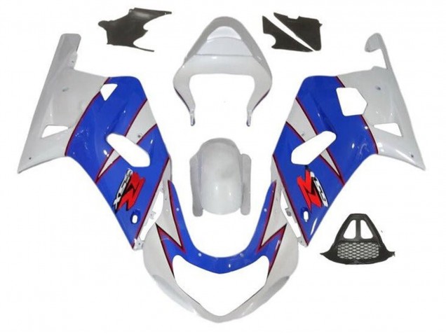 Acquista Carena Moto Suzuki GSXR1000 2000-2002 - Bianco Blu Rosso Gessato