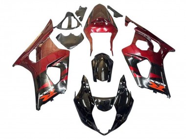 Acquista Carena Moto Suzuki GSXR 1000 2003-2004 - Rosso Nero Lucido