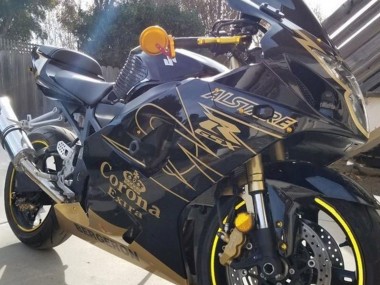 Acquista Carena Moto Suzuki GSXR 1000 2003-2004 - Nero Oro Corona