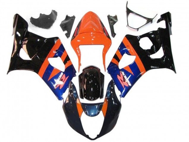 Acquista Carena Moto Suzuki GSXR 1000 2003-2004 - Arancia Blu Nero Lucido