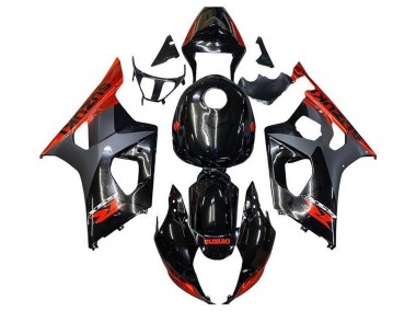 Acquista Carena Moto Suzuki GSXR 1000 2003-2004 - Nero Lucido Nero Opaco Arancia