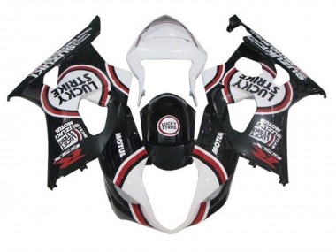 Acquista Carena Moto Suzuki GSXR 1000 2003-2004 - Bianco Nero Rosso Lucky Strike